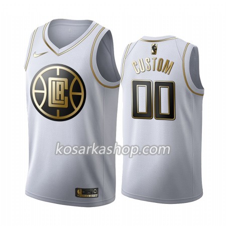 Dres Los Angeles Clippers Prilagođeni Nike 2019-20 Bijela Golden Edition Swingman